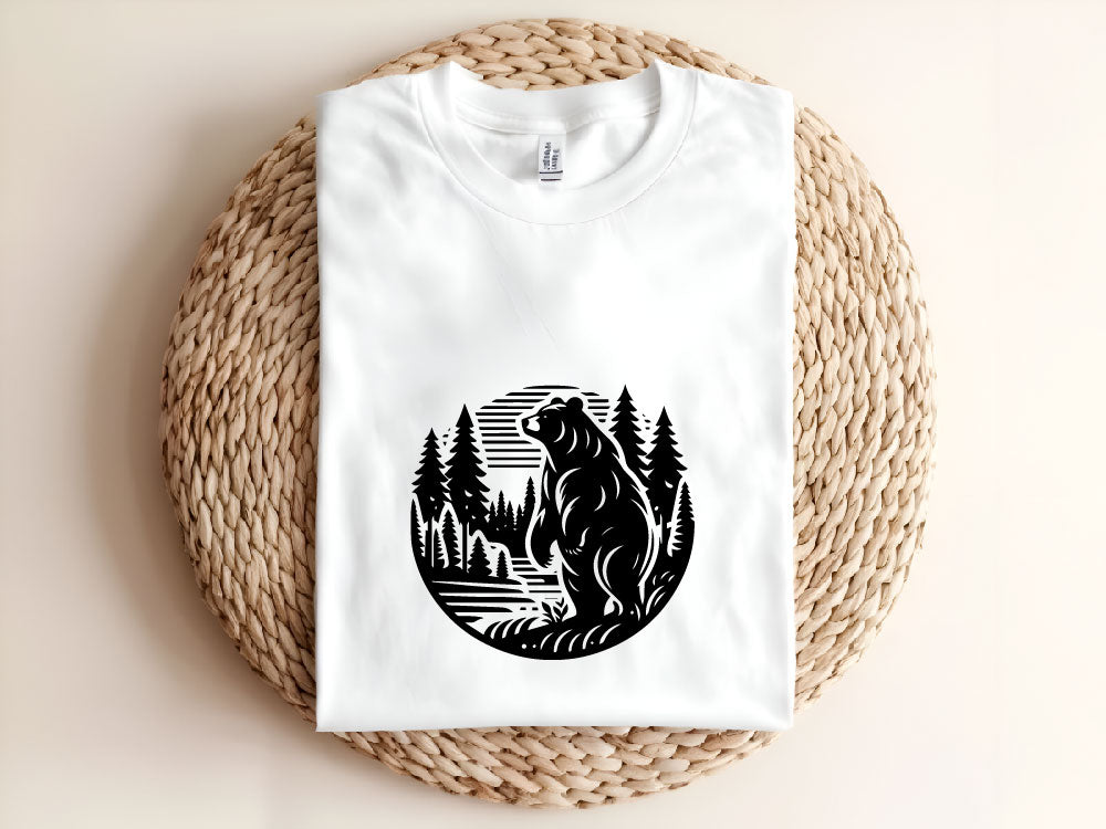 Bear & Tree Vector