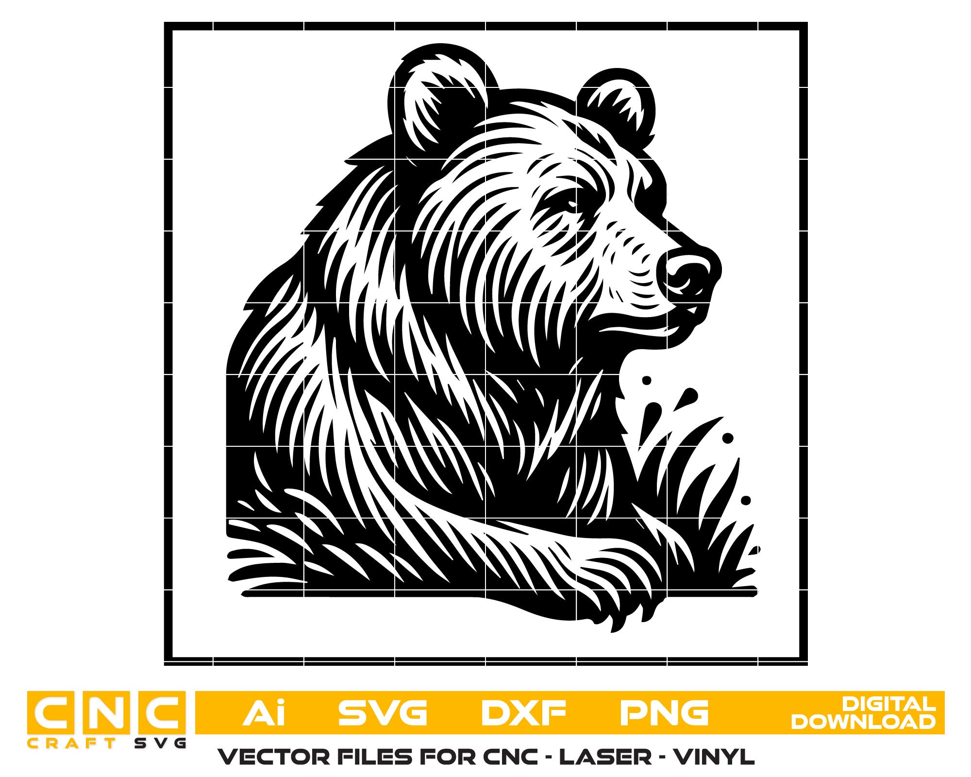 Roaring Bear Vector SVG