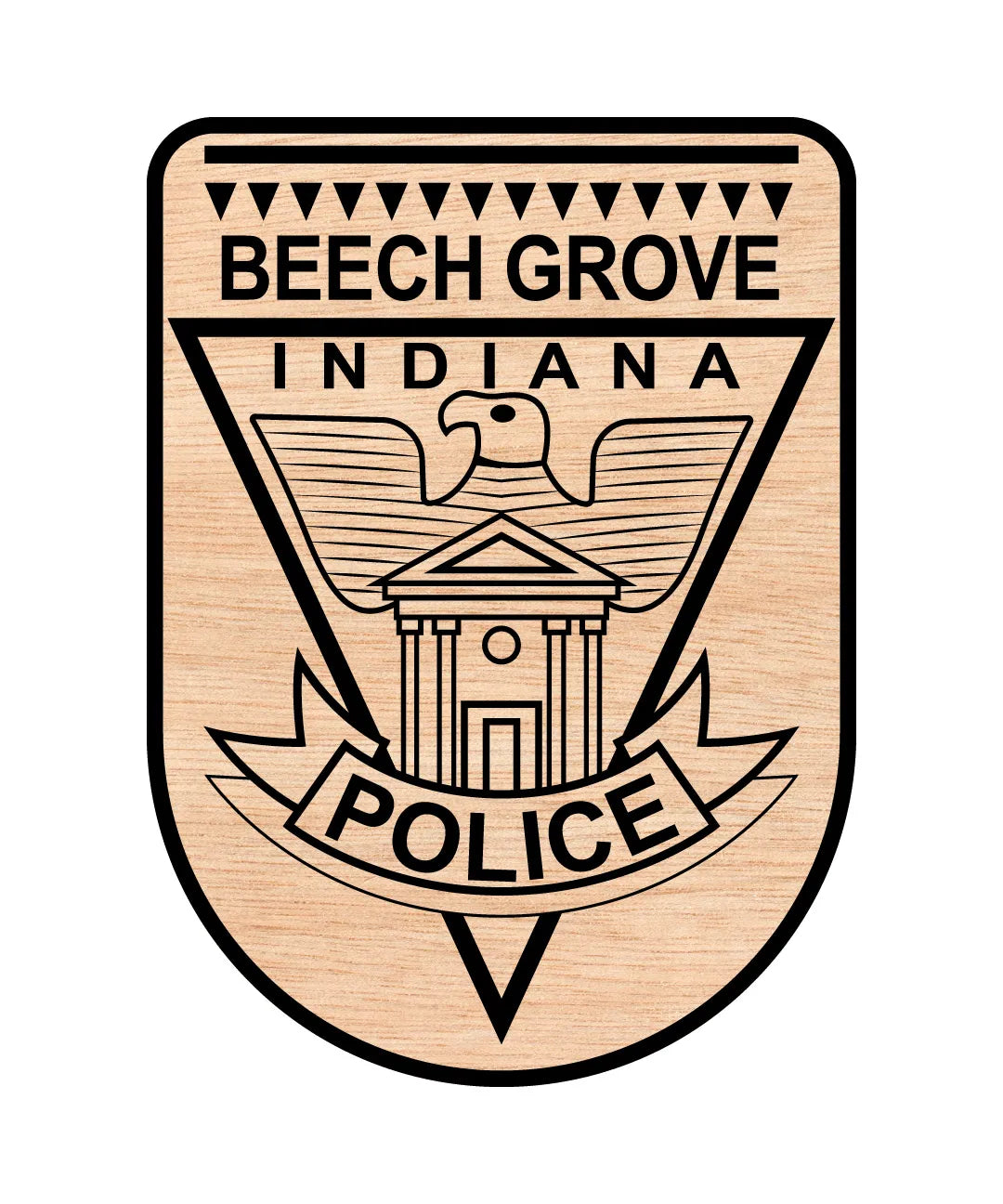 Beech Grove Indiana Police Badge SVG Law Enforcement Vector