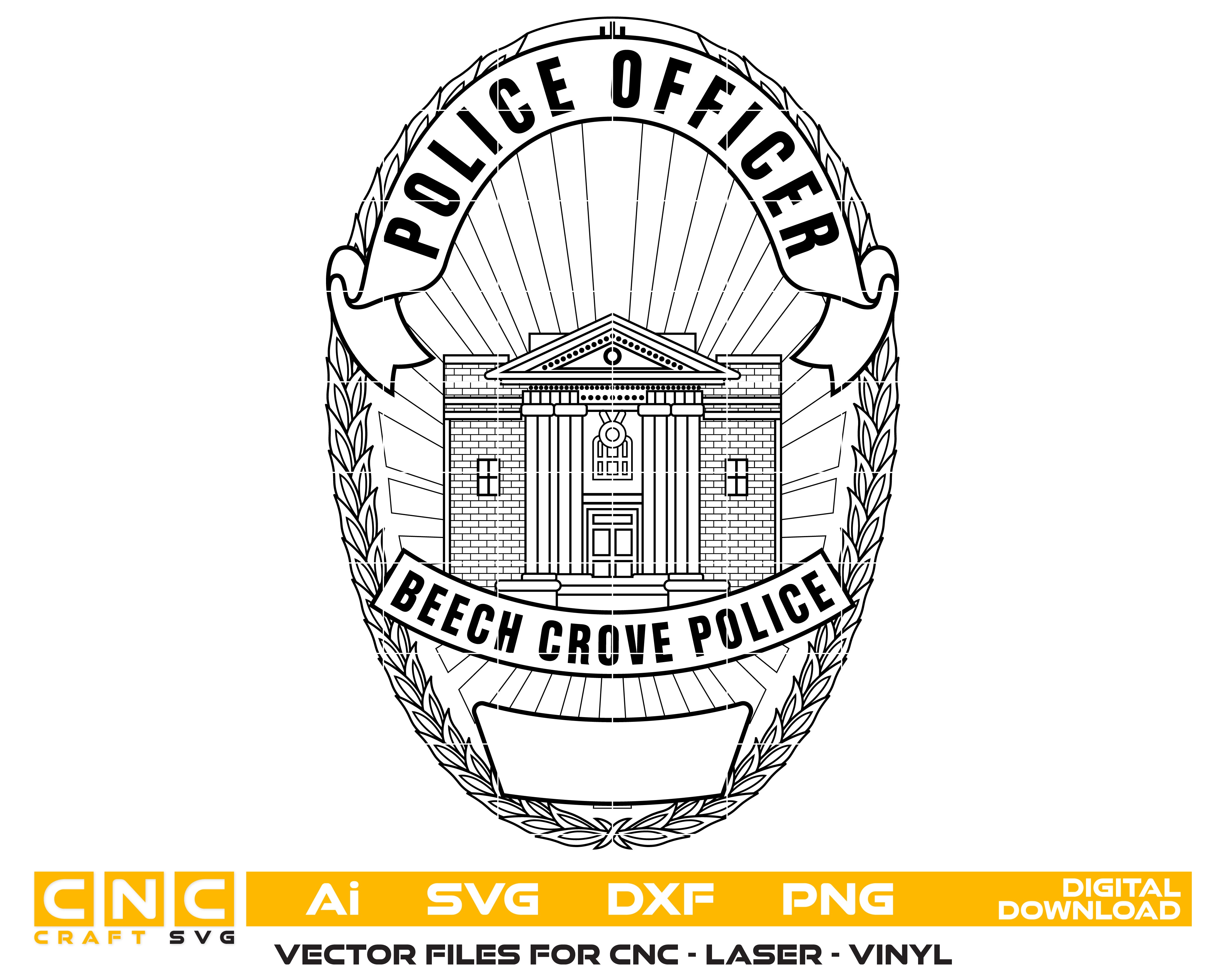 Beech Grove Police Officer Badge SVG

Indiana Law Enforcement Vector Design

5-Point Star Shield Badge Engraving File

Beech Grove IN Police Sign CNC File

State of Indiana Seal Vector for Laser Cutting