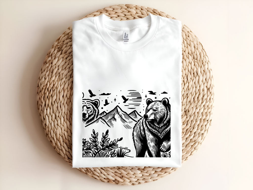 Bear & Tree Vector