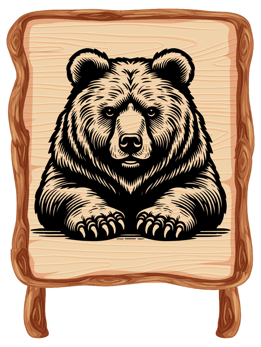 Bear Line Art Vector