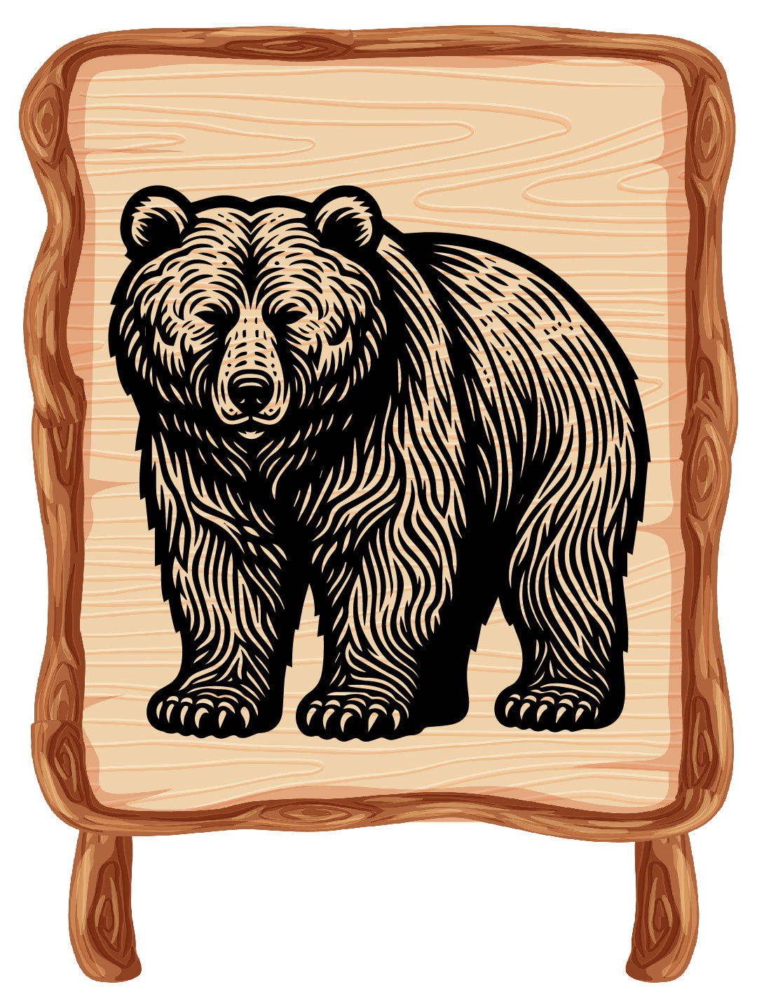 Bear Line Art Vector