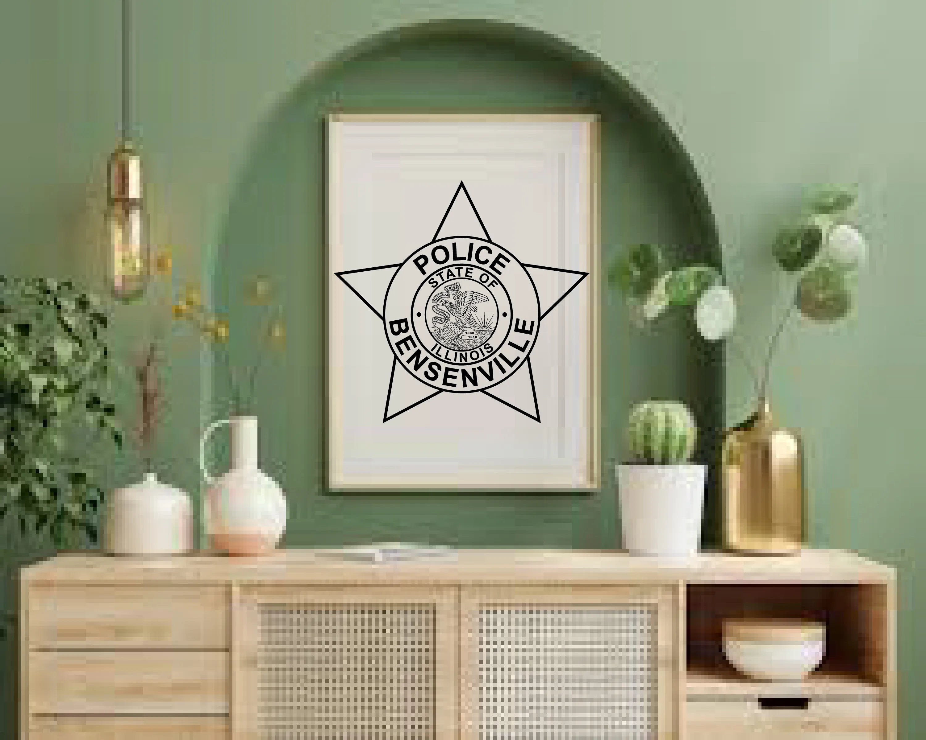 Bensenville Police Department Badge SVG Illinois Law Enforcement Vector