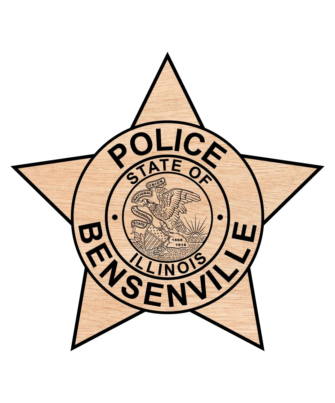 Bensenville Police Department Badge SVG Illinois Law Enforcement Vector