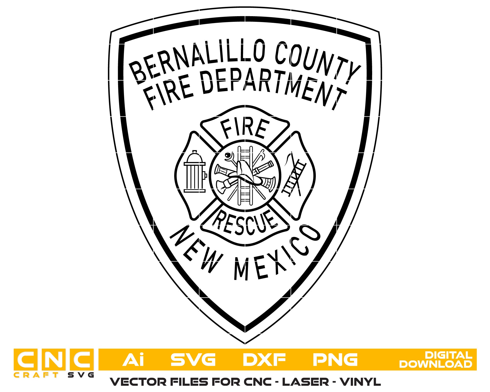 Bernalillo County Fire Department Patch SVG

New Mexico Fire Rescue Vector Design

Firefighter Cross Emblem for Engraving

Bernalillo County Fire Logo

Fire Department Patch CNC File