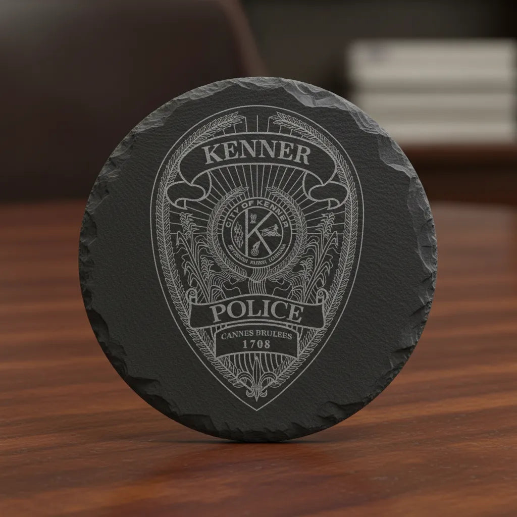 Kenner Police Badge SVG

Louisiana Law Enforcement Vector Design

City of Kenner Seal Engraving File

Kenner LA Police Sign CNC File

Oval Police Badge Vector for Laser Cutting