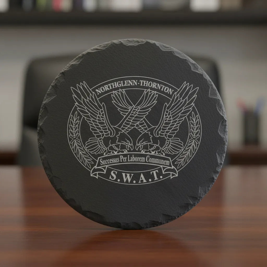 Northglenn Thornton SWAT Logo SVG

Colorado Law Enforcement Tactical Vector

Twin Eagle SWAT Badge Engraving File

Northglenn Thornton Police Sign CNC File

SWAT Team Emblem Vector for Laser Cutting