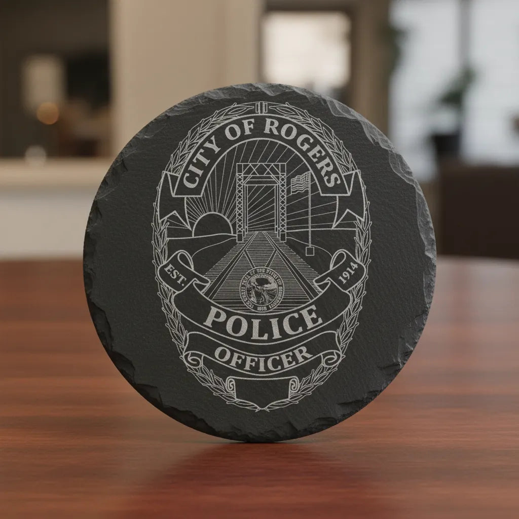 City of Rogers Police Badge SVG

Minnesota Law Enforcement Vector Design

Railway Bridge Police Badge Engraving File

Rogers MN Police Sign CNC File

Customizable Officer Badge Vector for Laser Cutting