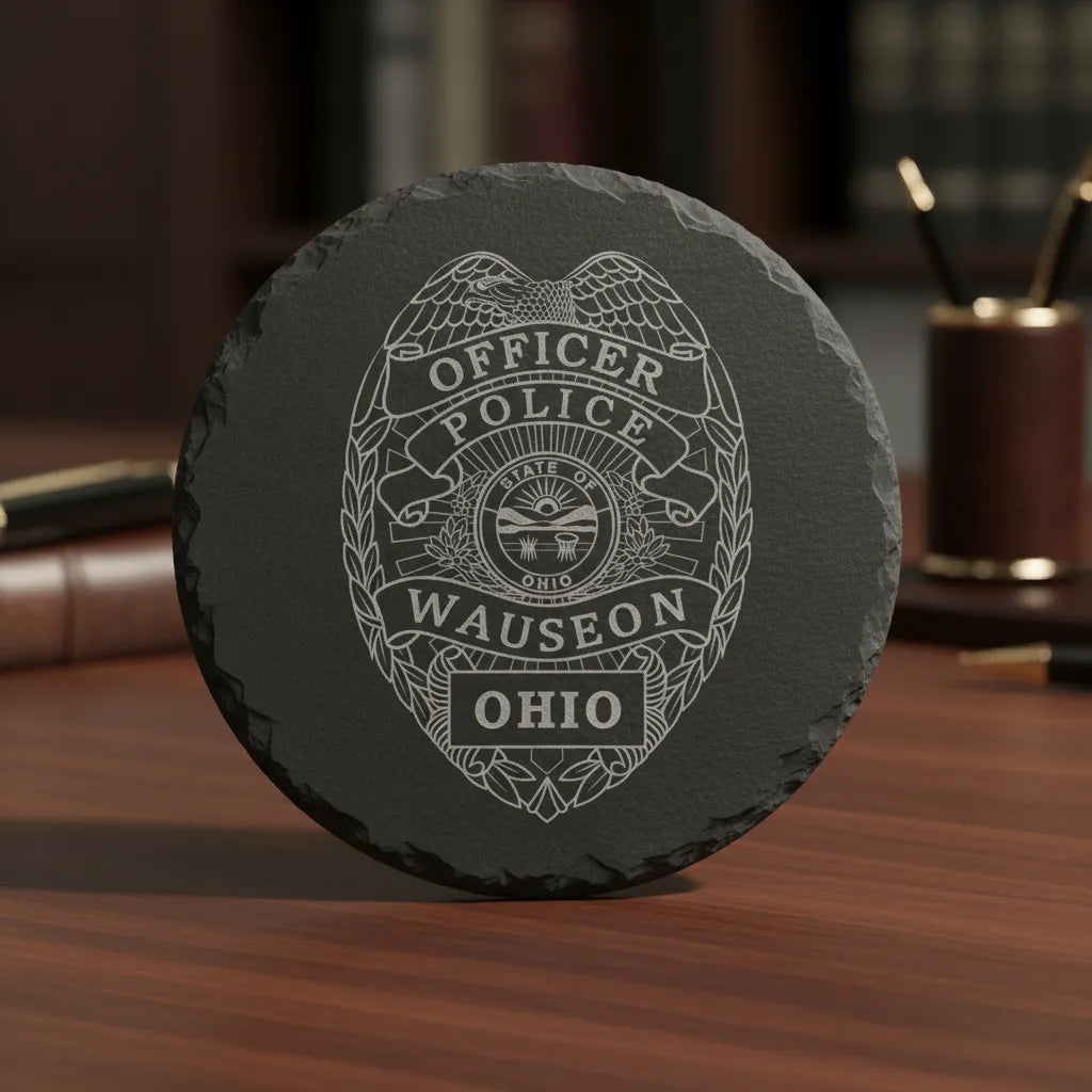 Wauseon Police Officer Badge SVG