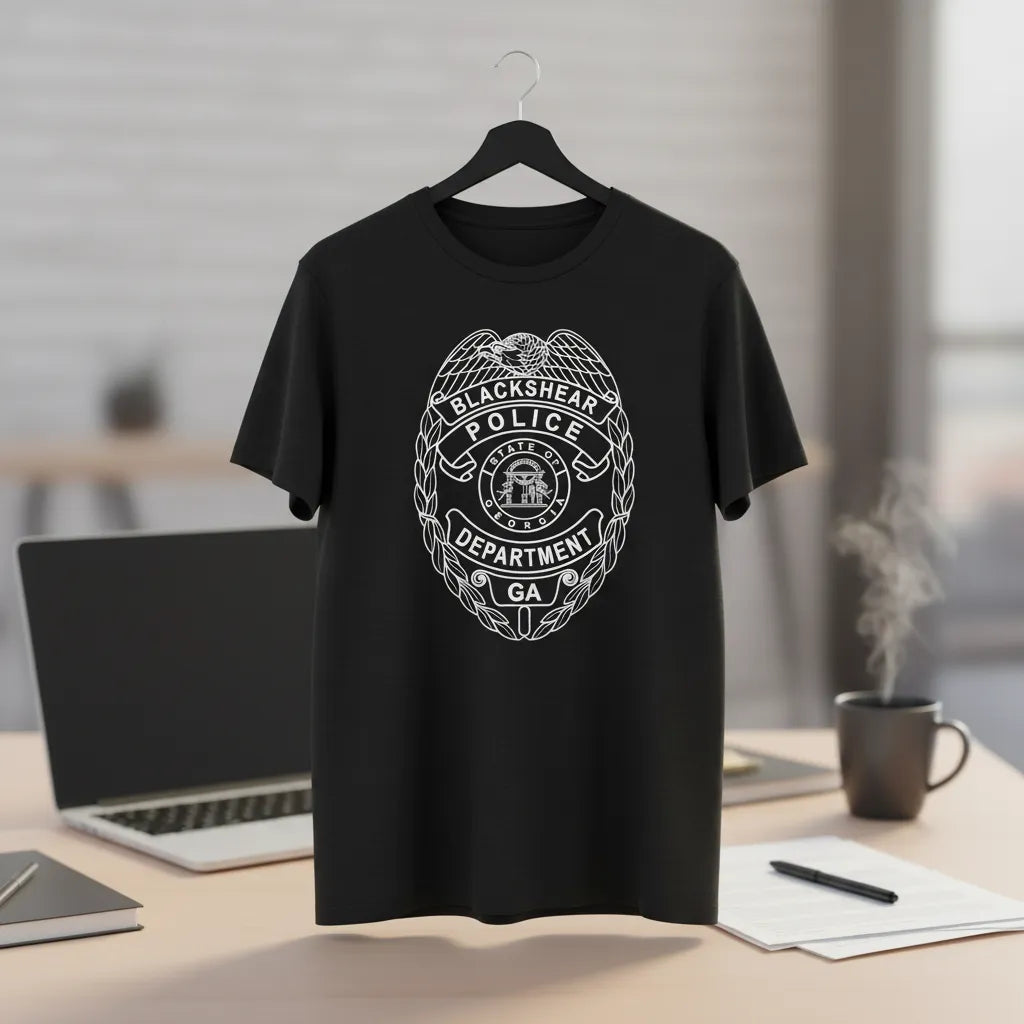 Blackshear Police Badge SVG

Georgia Law Enforcement Vector Design

5-Point Star Police Badge Engraving File

Blackshear GA Police Sign CNC File

State of Georgia Seal Vector for Laser Cutting