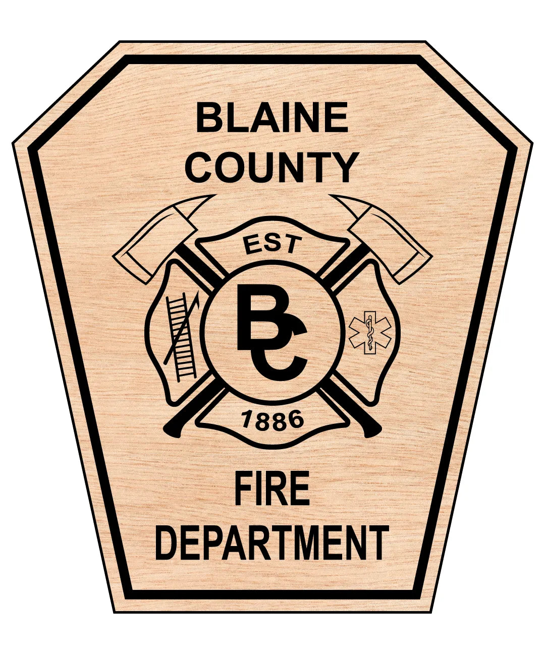 Blaine County Fire Department Patch SVG Firefighter Vector
