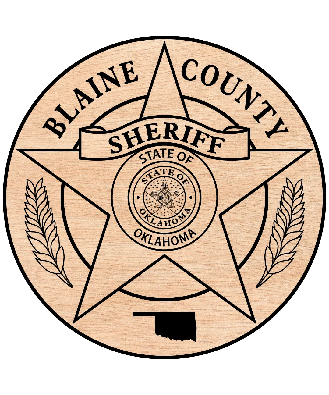 Blaine County Sheriff Badge SVG Oklahoma Law Enforcement Vector