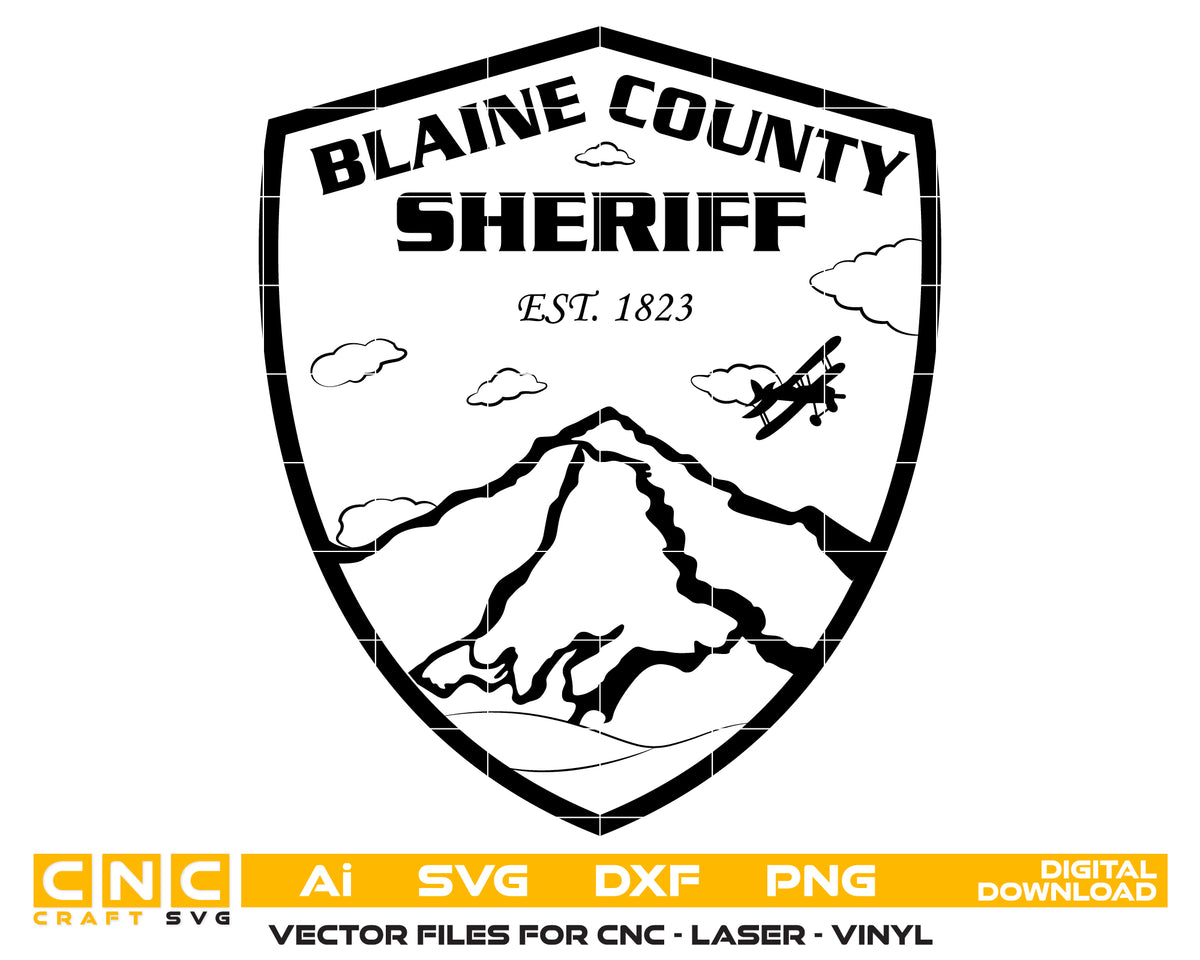 Blaine County Sheriff Patch SVG Law Enforcement Vector