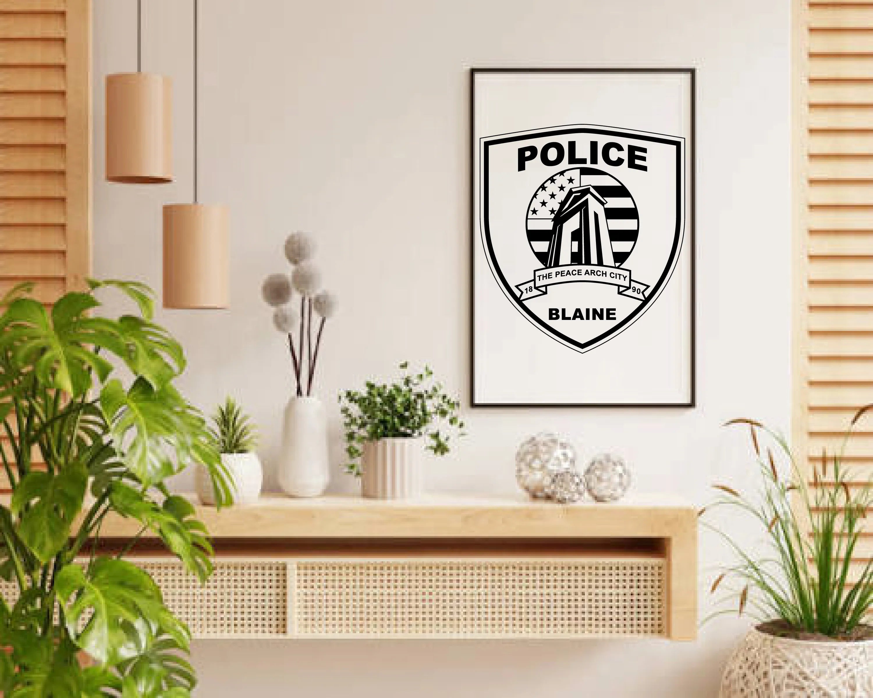 Blaine Police Patch SVG Washington Law Enforcement Vector
