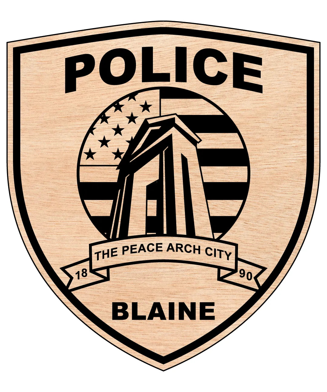 Blaine Police Patch SVG Washington Law Enforcement Vector