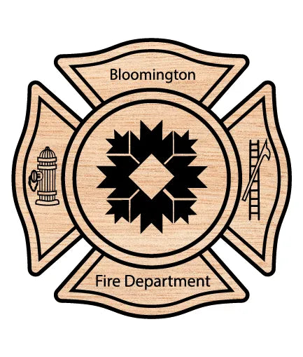 Bloomington Fire Department Badge Indiana SVG Fire Rescue Vector