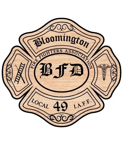 Bloomington Firefighters Union Badge Illinois SVG IAFF Local 49 Vector