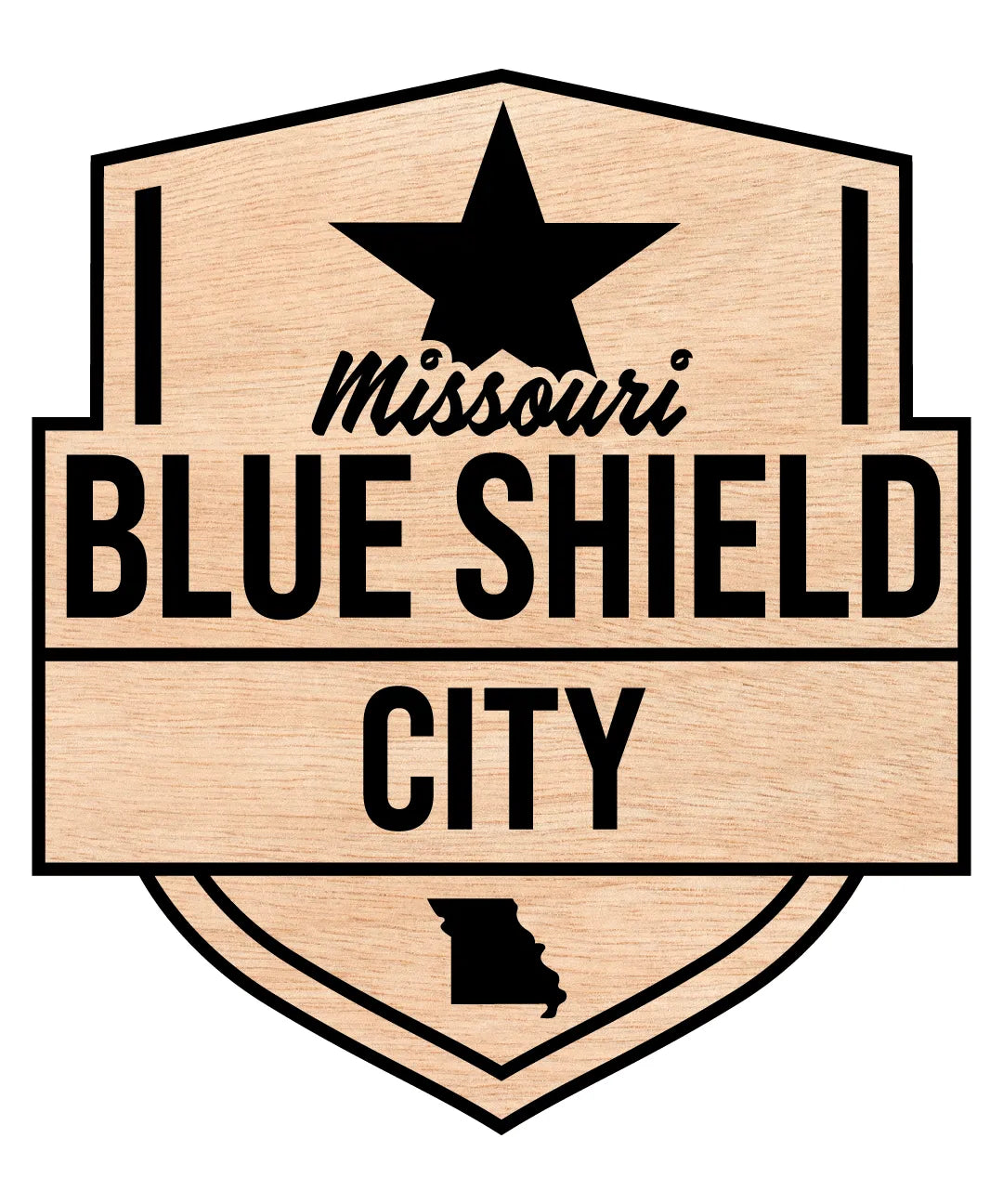 Blue Shield City Logo SVG Missouri Municipal Vector
