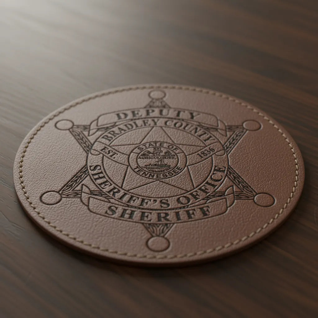 Bradley County Deputy Sheriff Badge SVG

Tennessee Law Enforcement Vector Design

Six Pointed Star Sheriff Badge Engraving File

Bradley County TN Police Sign CNC File

Tennessee State Seal Badge Vector for Lasers