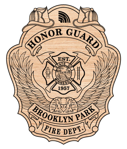 Brooklyn Park Fire Department Honor Guard Badge SVG Minnesota Firefighter Vector