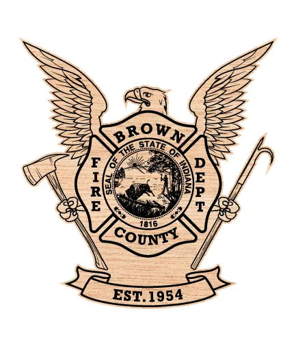 Brown County Fire Department Badge SVG Indiana Fire Rescue Vector