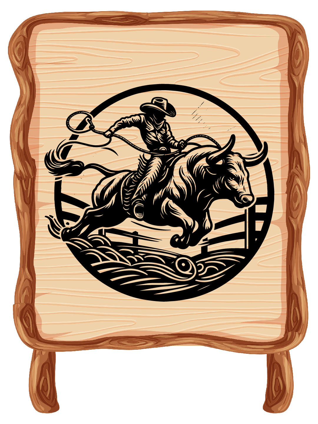 Bull Rider Vector Design