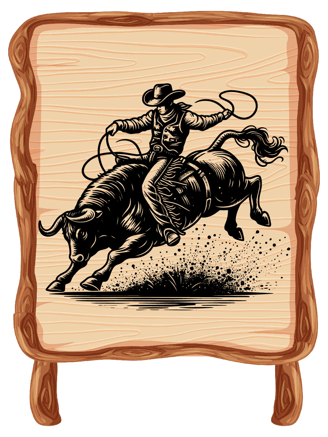 Bull Rider Logo Vector