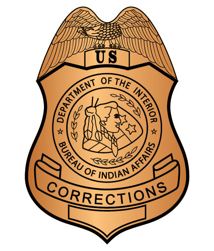 Bureau of Indian Affairs Corrections Badge SVG, BIA Corrections Badge Vector, U.S. Department of the Interior Corrections Badge SVG, Indian Affairs Corrections Badge, Federal Corrections Badge Vector, Badge Engraving File
