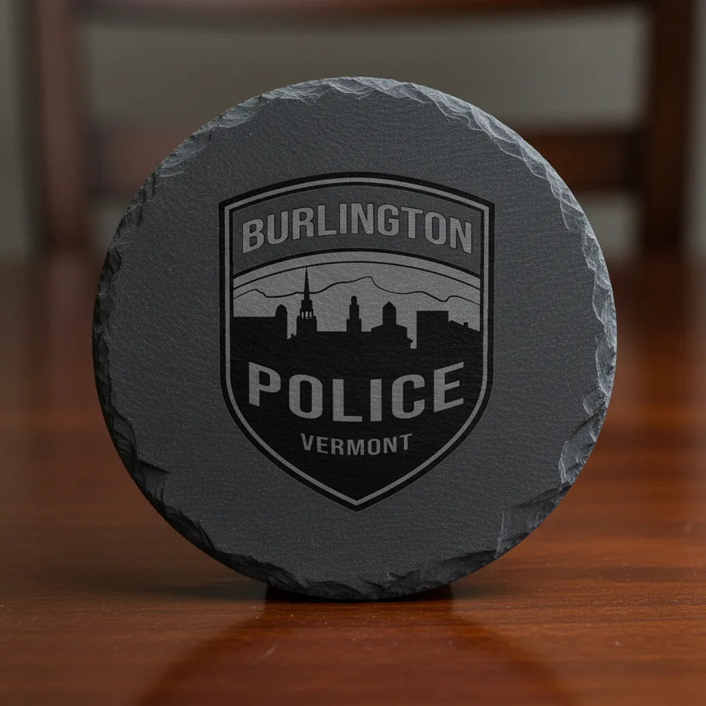 Burlington Police Department Patch SVG

Vermont Law Enforcement Vector Design

City Skyline Shield Engraving File

Burlington VT Police Sign CNC File

Police Uniform Patch Vector for Lasers