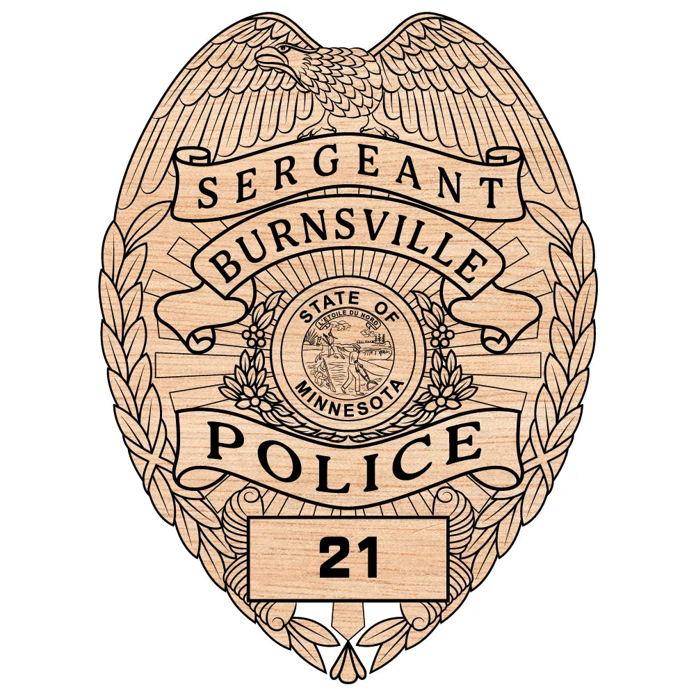 Burnsville Police Sergeant Badge SVG Minnesota Law Enforcement Vector