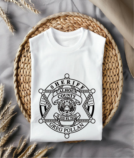 Calhoun County Sheriff Badge SVG Mississippi Law Enforcement Vector