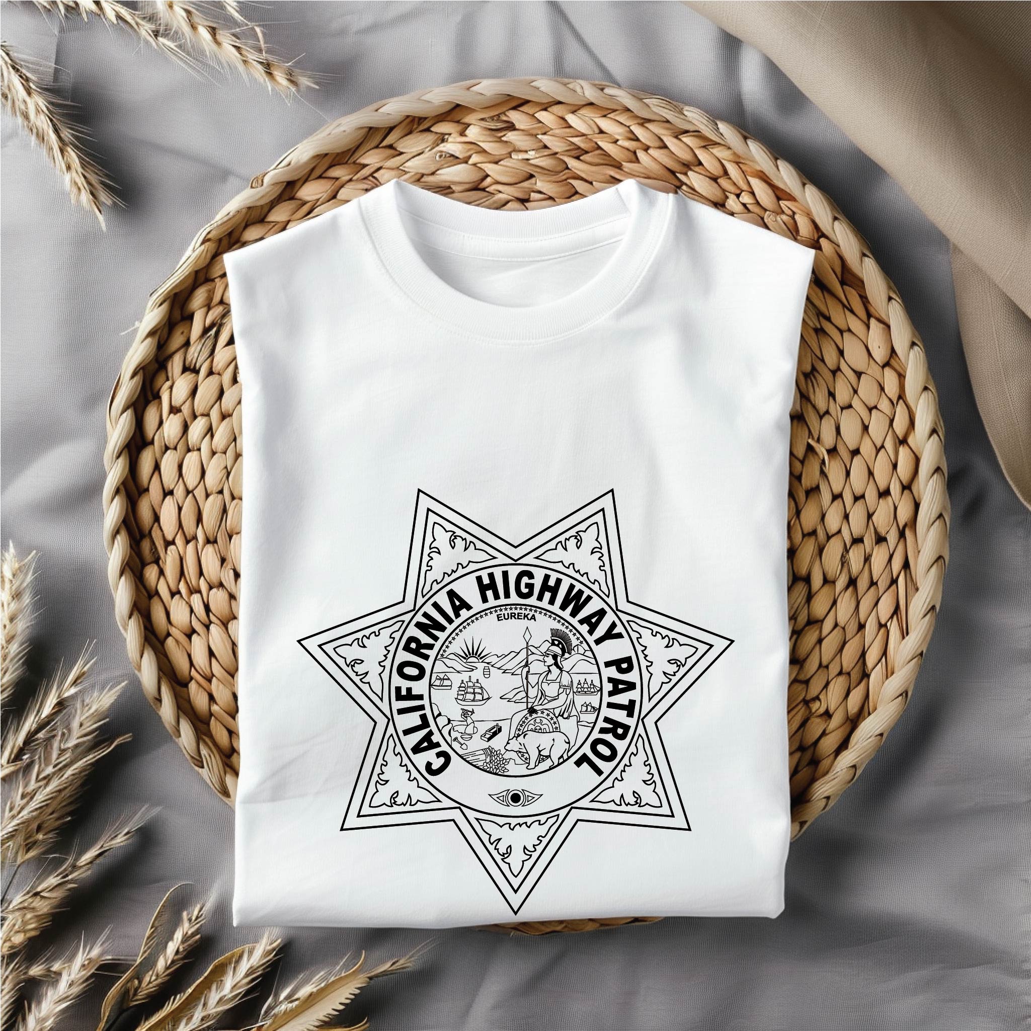 California Highway Patrol Badge SVG

CHP Law Enforcement Vector Design

Police Badge Engraving File

California Highway Patrol Sign CNC File

7-Point Star Badge Vector for Laser Cutting
