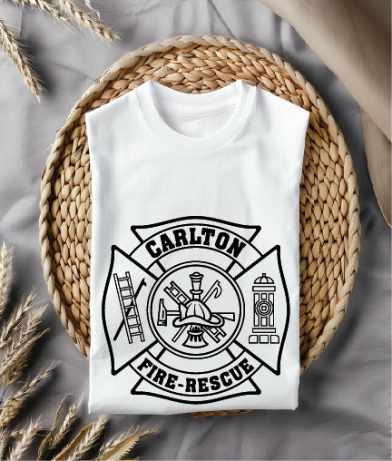 Carlton Fire Rescue Badge SVG Minnesota Firefighter Vector