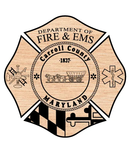 Carroll County Fire & EMS Badge Maryland SVG Firefighter Vector