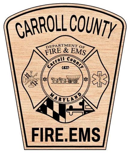 Carroll County Fire & EMS Patch Maryland SVG Firefighter Vector