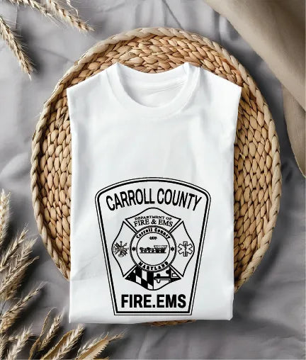 Carroll County Fire & EMS Patch Maryland SVG Firefighter Vector