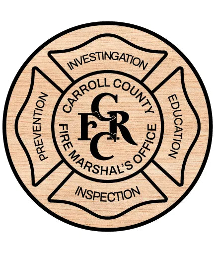 Carroll County Fire Marshal's Office Badge SVG Firefighter Vector