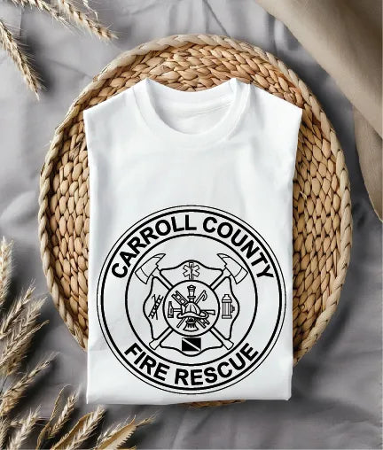 Carroll County Fire Rescue Logo SVG Firefighter Vector