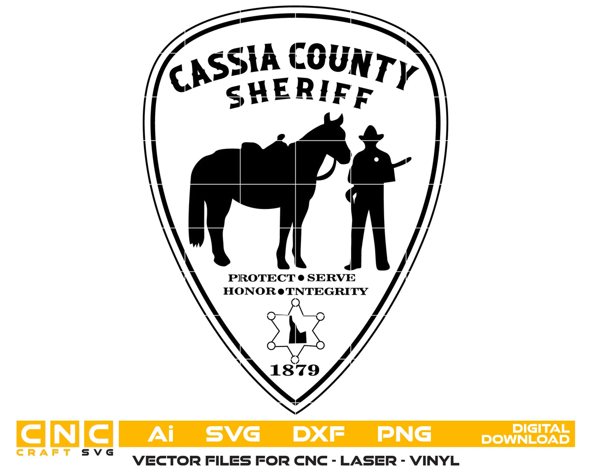 Cassia County Sheriff Patch SVG Idaho Law Enforcement Vector