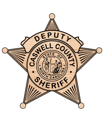Caswell County Deputy Sheriff Badge SVG

North Carolina Law Enforcement Vector

Sheriff Office 5-Point Star Emblem

Deputy Plaque Engraving File

Caswell County Sign CNC File