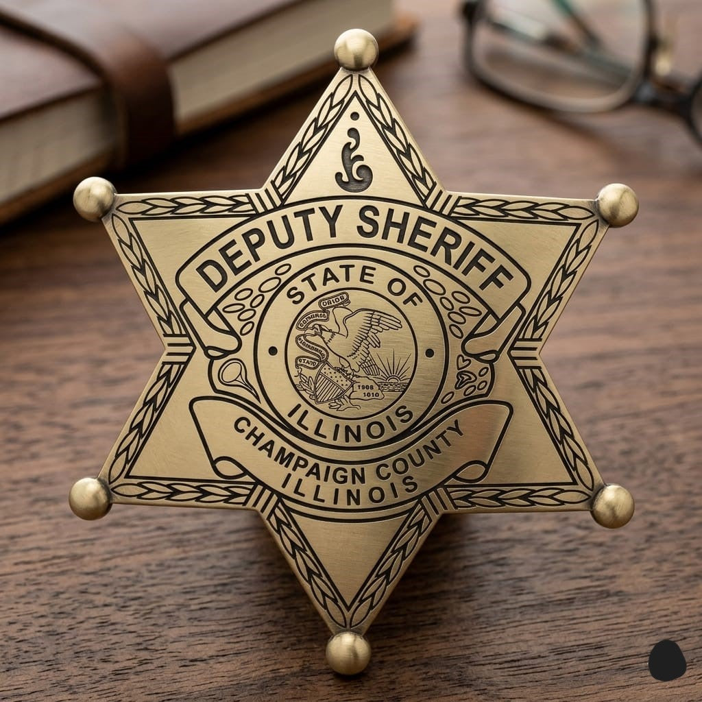 Champaign County Deputy Sheriff Badge SVG

Illinois Law Enforcement 6 Point Star Vector

State of Illinois Seal Engraving File

Deputy Sheriff Badge Sign CNC File

Star Police Shield Vector for Lasers