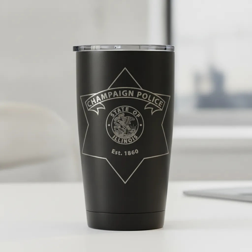 Champaign Police Department Badge SVG

Illinois Law Enforcement 6 Point Star Vector

State of Illinois Seal Engraving File

Champaign Police Star Sign CNC File

Police Badge Shield Vector for Lasers