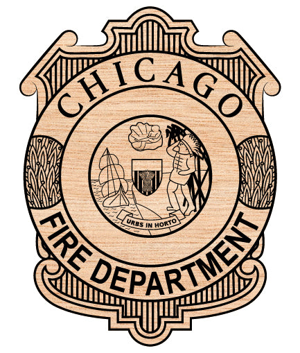 Chicago Fire Department Badge SVG Illinois Firefighter Vector