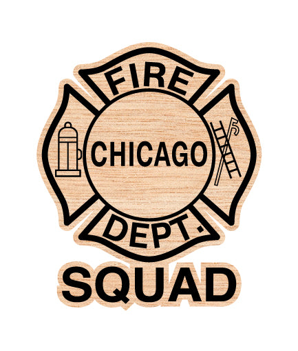Chicago Fire Department Squad Badge SVG Illinois Firefighter Vector