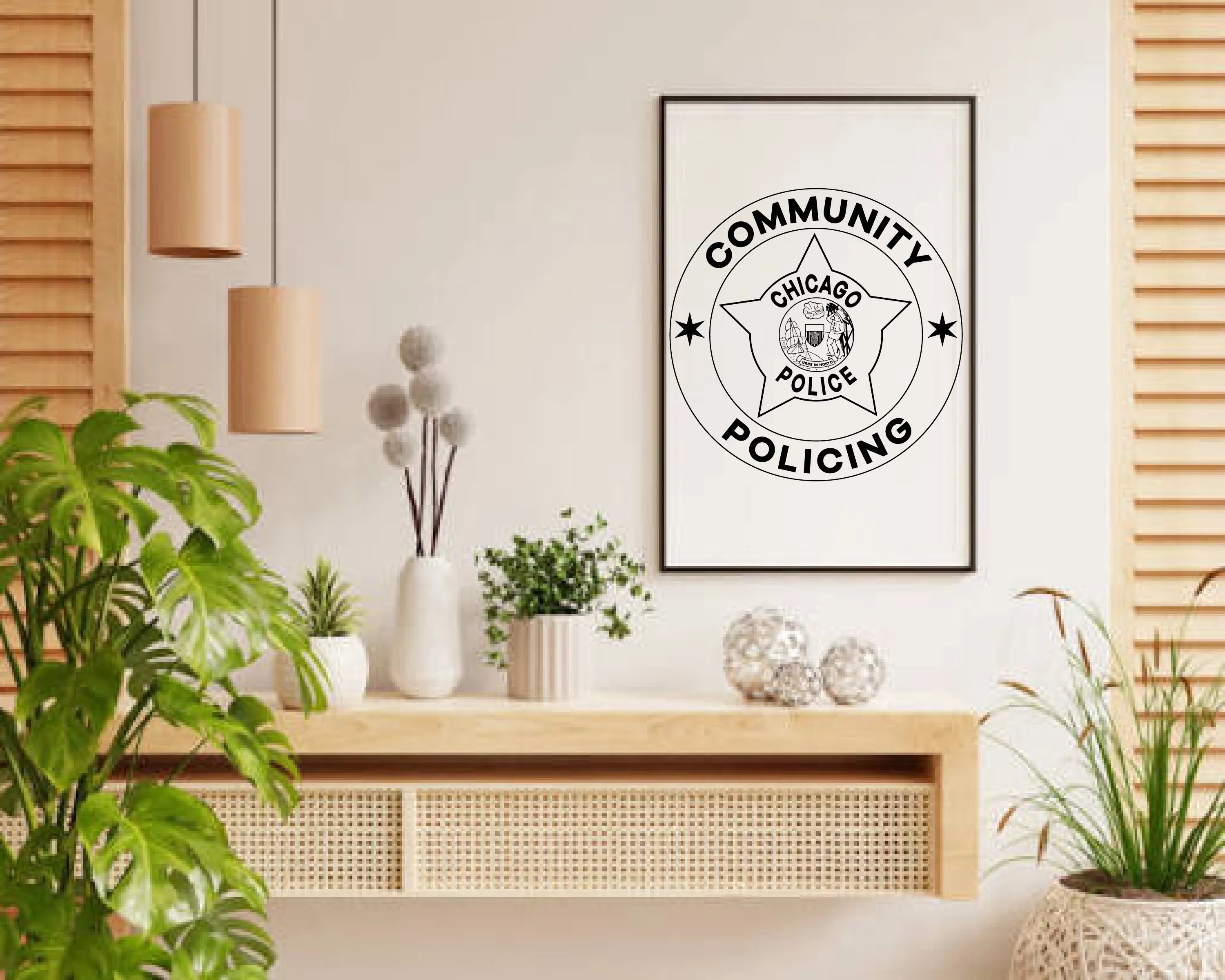 Chicago Police Community Policing Emblem SVG Illinois Law Enforcement Vector
