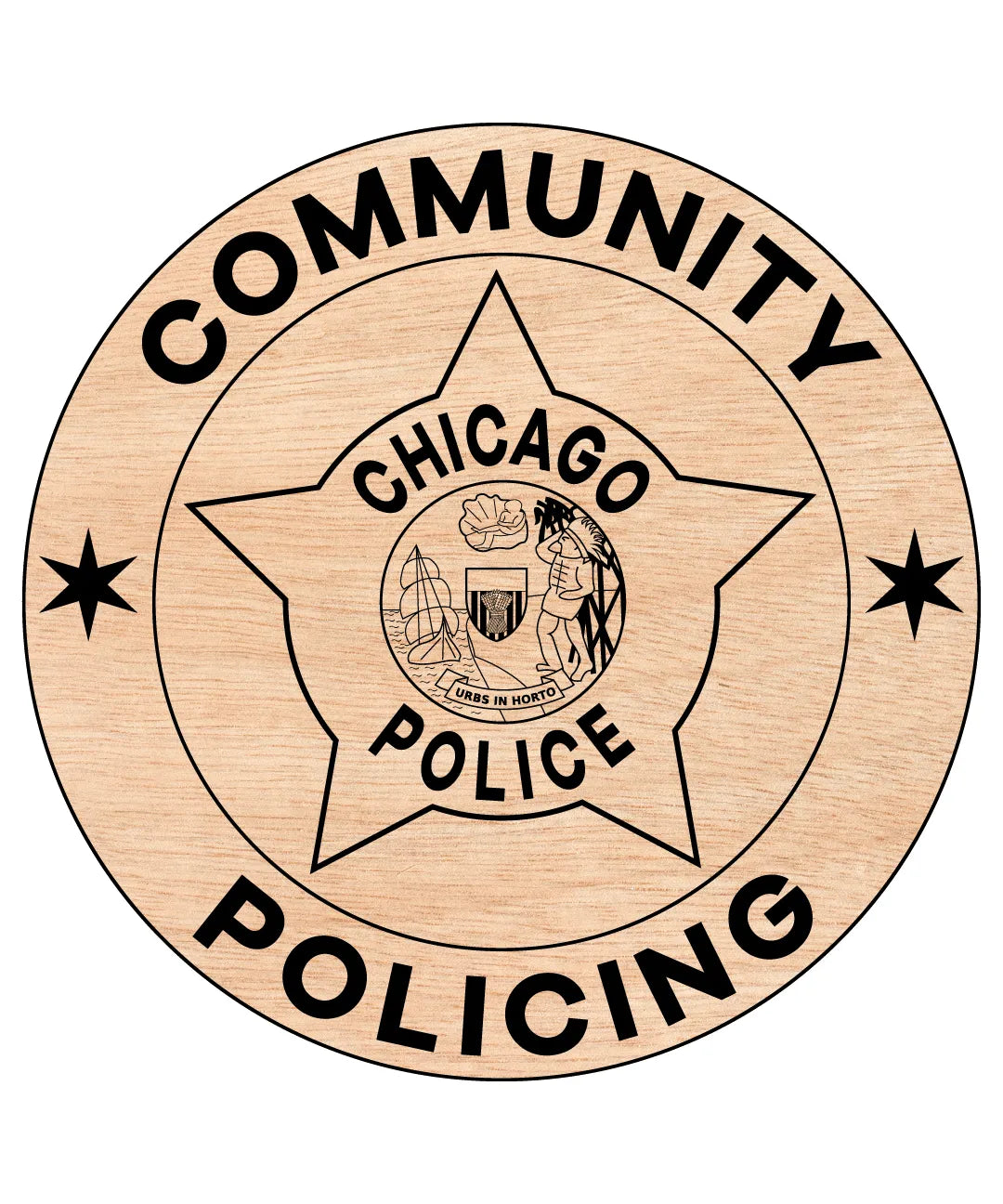 Chicago Police Community Policing Emblem SVG Illinois Law Enforcement Vector