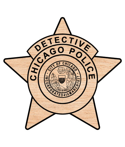 Chicago Police Detective Badge SVG Illinois Law Enforcement Vector