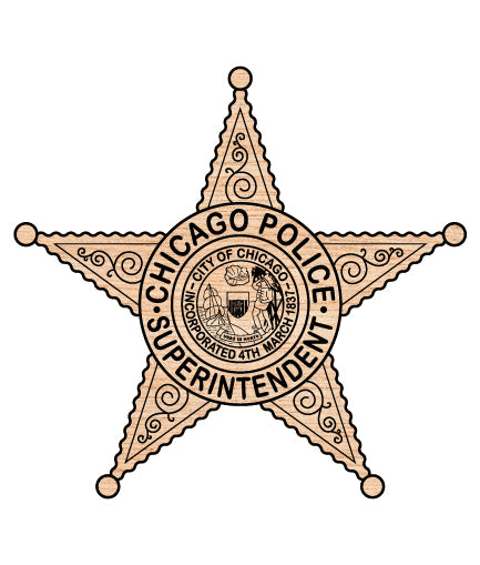 Chicago Police Superintendent Badge SVG Illinois Law Enforcement Vector