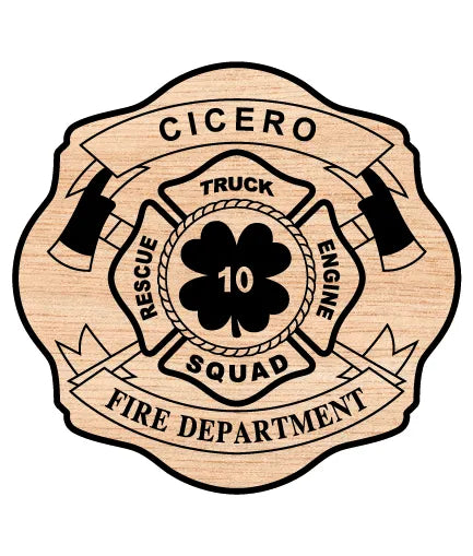 Cicero Fire Department Badge SVG Illinois Fire Rescue Vector